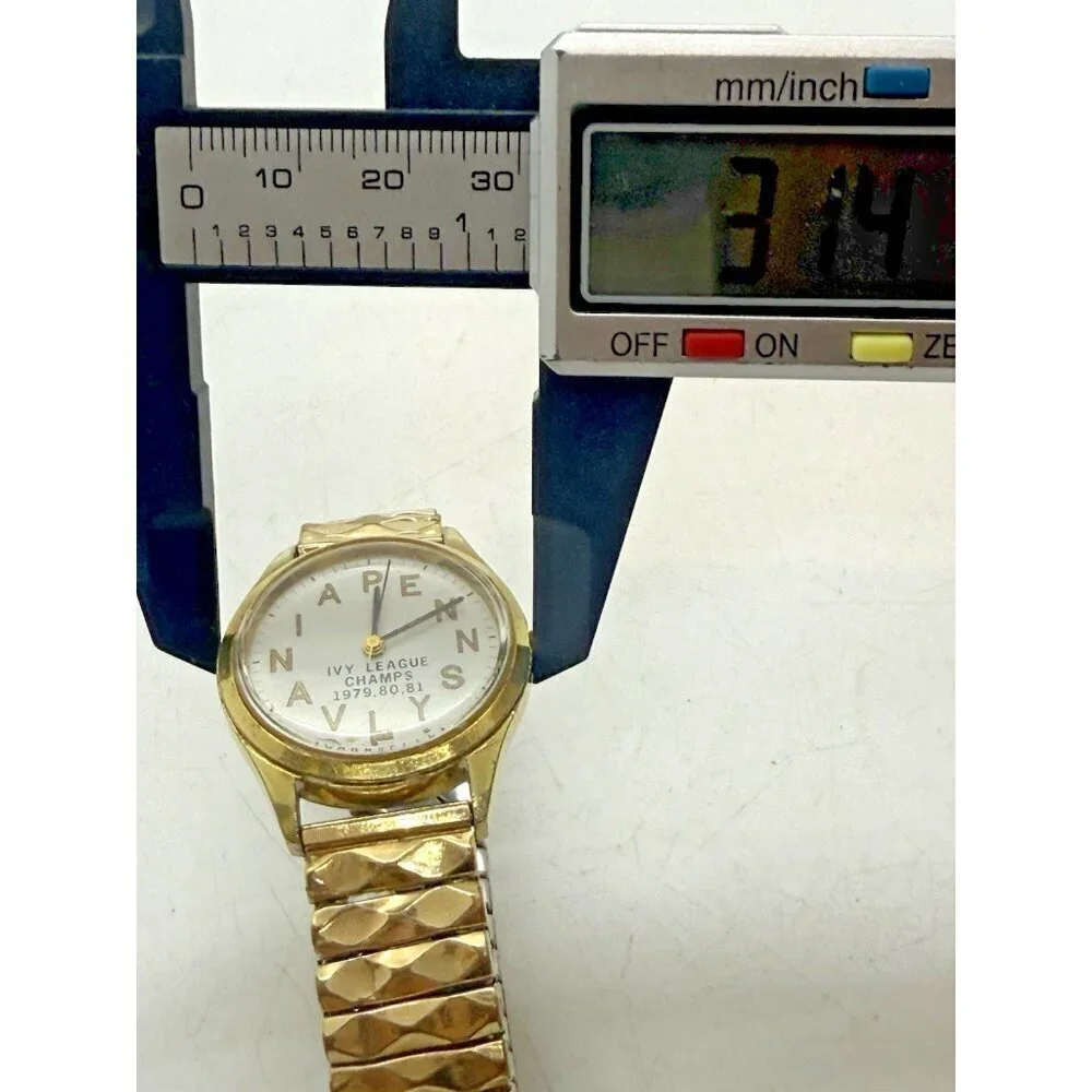 Vtg Caravelle Pennsylvania Watch Stretch Bracelet 1/20 10K GF Ivy League Champs